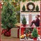 12 Pcs Mini Artificial Christmas Tree(Green)17.64 x 13.5 x 5.51 inches